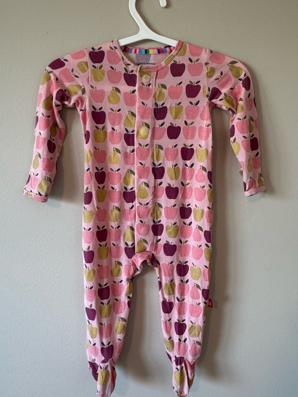 Magnetic Me Apple Print Footed One-Piece size 3-6 months